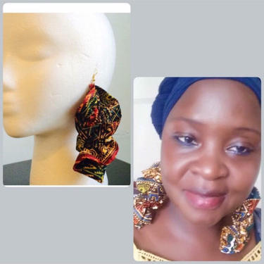 Dynamic Ankara ruffles earring, 100% Wax print, ruffles earrings 