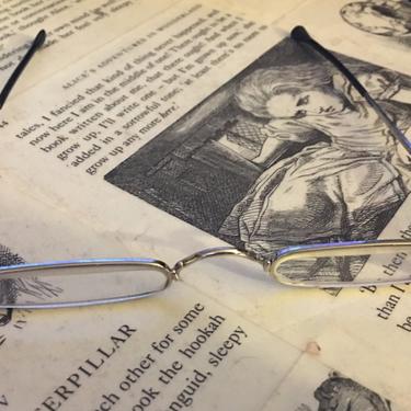 Vintage Narrow Metal Reading Glasses +3.00 