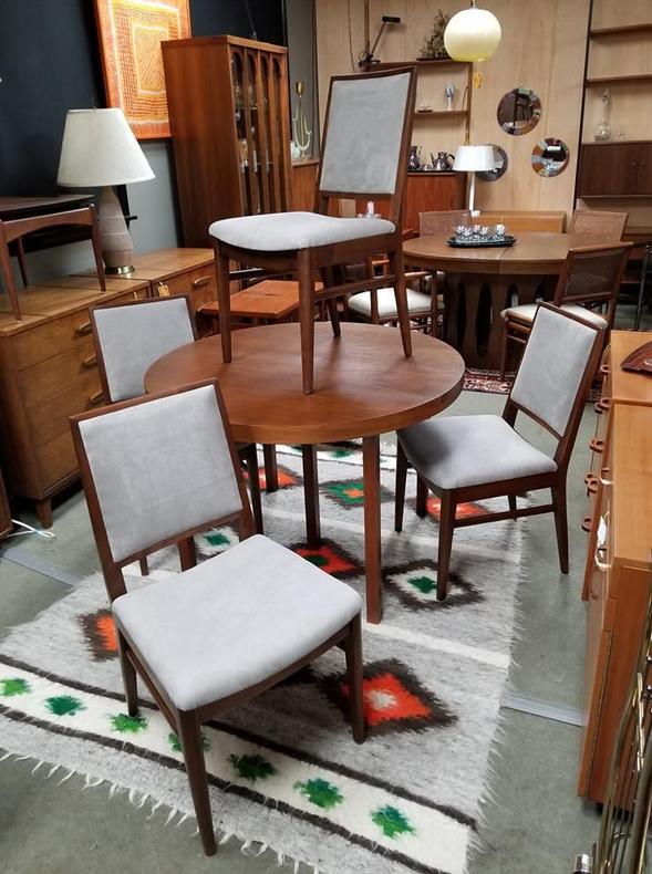 Set of four Mid-Century Modern dining chairs by John Stuart