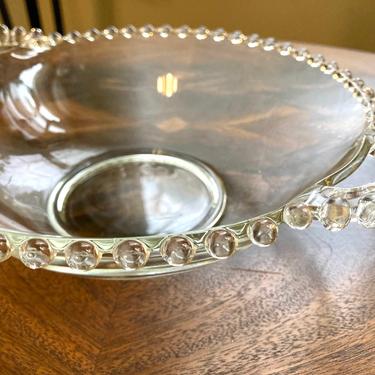 Imperial Glass Class Candlewick Handled Bowl 