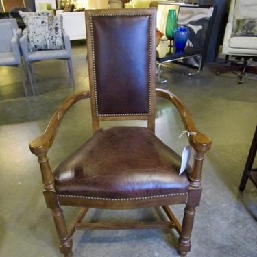 PAIR PRICED SEPARATELY CENTURY LEATHER SIDE CHAIRS
