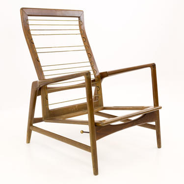 Kofod Larsen for Selig Danish Mid Century Modern Highback Chair Frame - mcm 