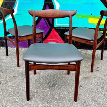 (3)  Danish Mid Century Sculptural Dining Chairs (each)