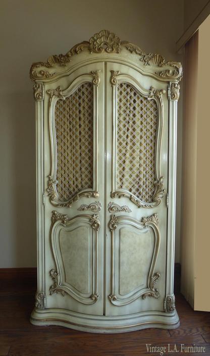 Vintage French Provincial Ornate Rococo, French Provincial Armoire