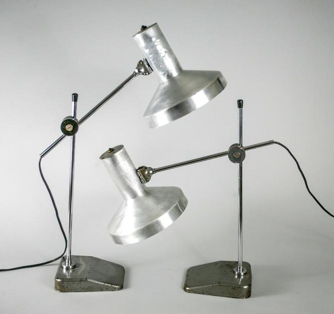 PAIR of FRENCH  MODERNIST  DESK  LAMP JUMO PERRIAND ADNET 1970