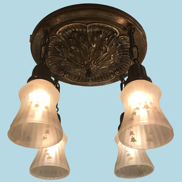 Brass Pan Ceiling Light