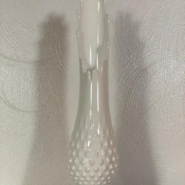 Fenton Milk Glass Hobnail Swung Vase - #2 