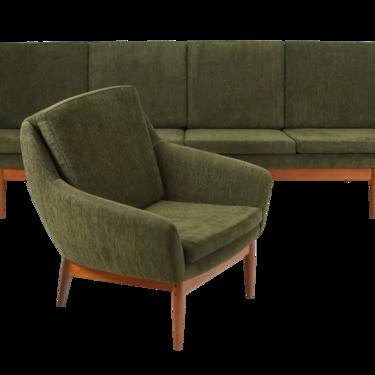 Classic Scandinavian Modern Sofa & Chair Set Designed by LK Hjelle