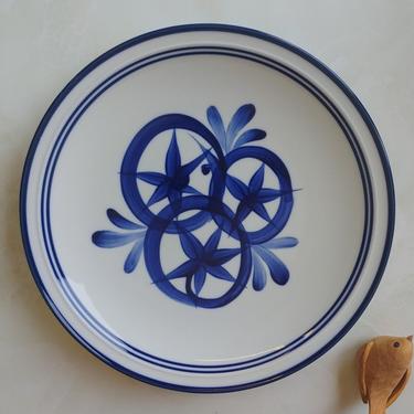 Danish Modern Dansk Blue and White Plates/Platters -Set of 2 