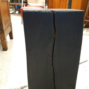 Charred ash side table 