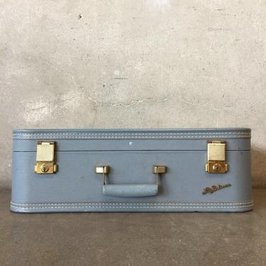Lady Baltimore Vintage Powder Blue Suitcase with Key