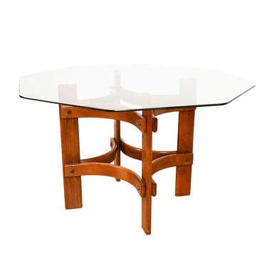 Mid Century Modern Glass Top Dinette Table