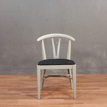 Mid Century Pale Gray &amp; Black Side Chair – ONLINE ONLY