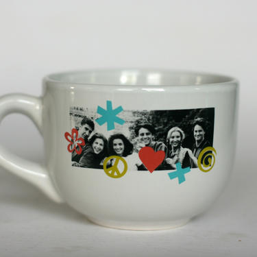 vintage Friends coffee mug with peace sign/ 1995 