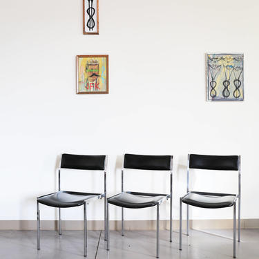 Set of 3, Scandix Design Italian Stacking Chairs 