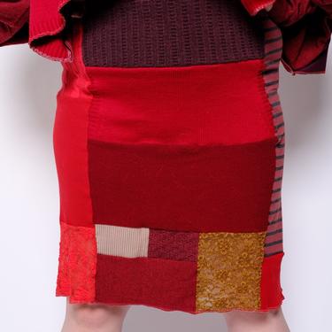 FiOT - Red Patchwork Skirt (1X-3X)