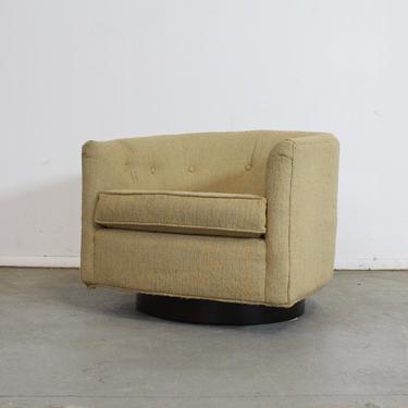 Mid-Century Modern Milo Baughman Style Bernhardt Swivel Rocker Lounge Chair 