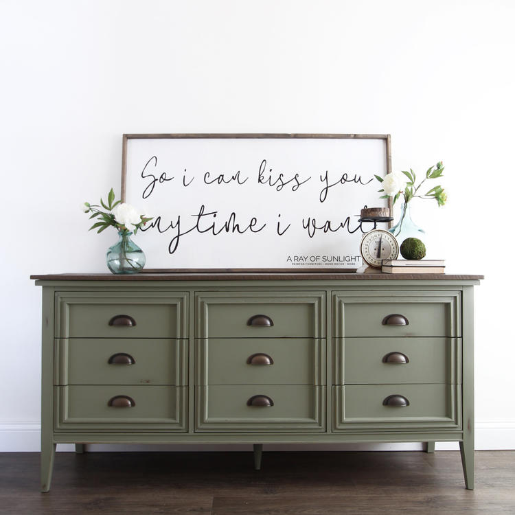 Olive Green Painted Dresser - Farmhouse Decor - | A Ray of Sunlight - Duluth, MN | ATTIC Olive Green Painted Dresser - Farmhouse Decor - | A Ray of Sunlight - Duluth, MN | ATTIC