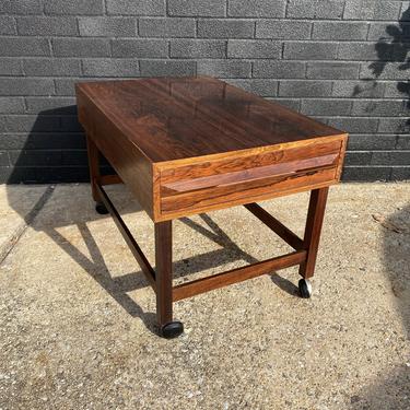 Mid Century Rolling End Table by Torbjorn Afdal for Bruksbo