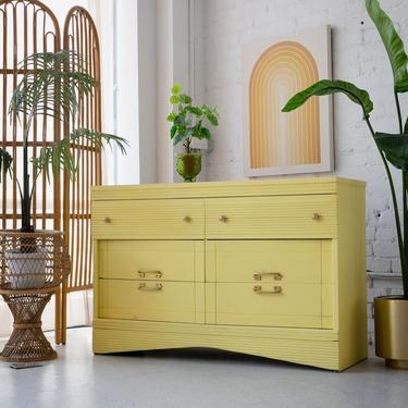 Sunny Yellow Vintage Dresser