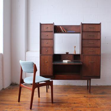 Free Standing Walnut Home Office and Wall Unit 
