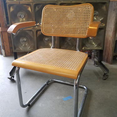 Vintage Scandinavian Chrome and Maple Chair