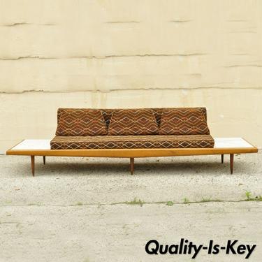 Mid Century Modern Long Gondola Daybed Sofa w/ Marble Attr. to Adrian Pearsall