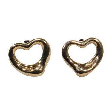 Tiffany & Co. - 18K Gold Elsa Peretti Heart Stud Earrings