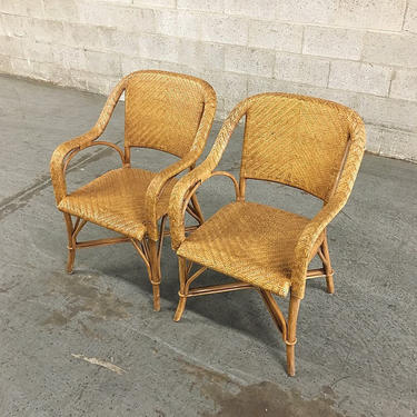 LOCAL PICKUP ONLY ------------- Vintage Rattan + Straw Chairs 