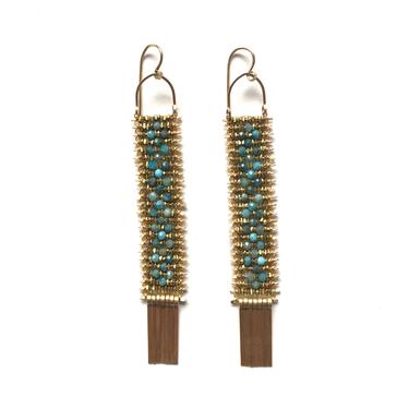 Blue Apatite Tapestry Earrings
