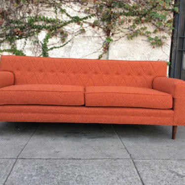 Mid Century "Emily" Sofa In Orange