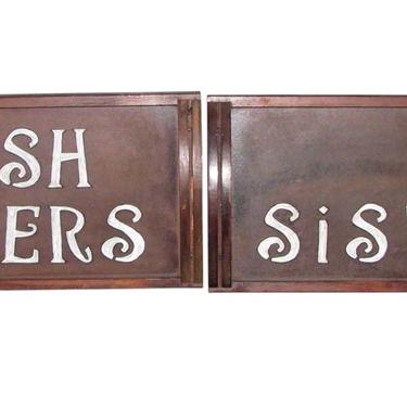 Pair of Wooden Fresh Flowers Serving Trays