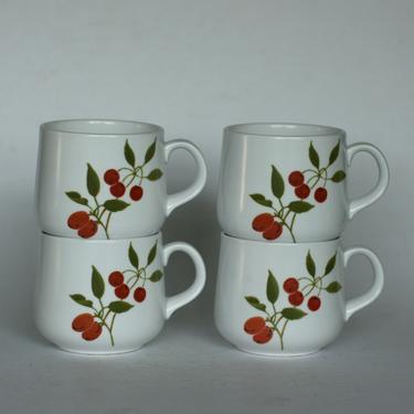vintage Noritake Progression China Berries and Such coffee cups set of four 