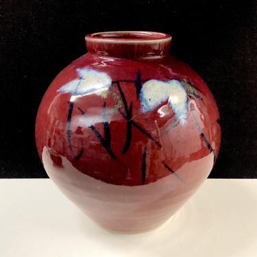 Gerald Newcomb Sang de Boeuf Vase 8.5”H Northwest Studio Pottery 