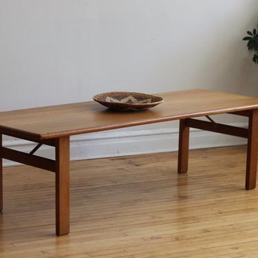 Mid Century Danish Modern Poul Volther Oak Coffee Table 