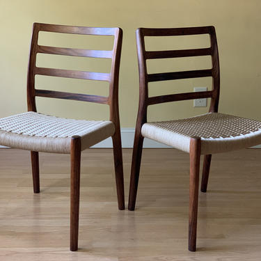 Four Model No 85 Rosewood Dining Chairs Niels Otto Moller for J.L. Moller, Set of Four 