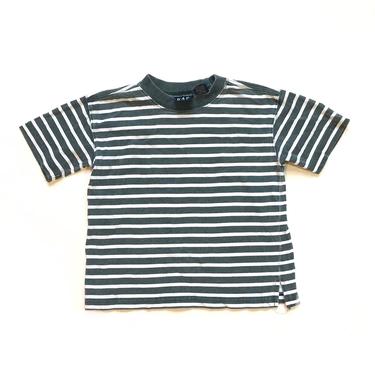 Vintage 90’s KIDS Gap Grey Striped T-Shirt Sz S/M 
