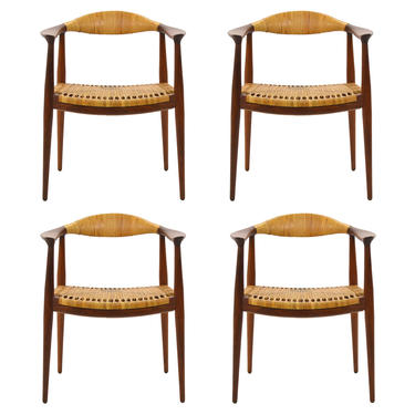 Set of Four Round or "The" Chairs in the manner of Hans Wegner