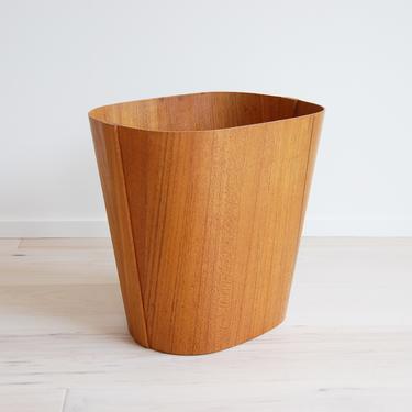 Danish Modern Vintage Teak Waste Basket by Beni Mobler Made in Denmark 