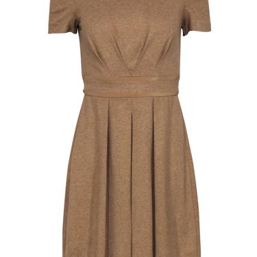 Trina Turk - Brown Pleated Skirt A-Line Dress Sz 2