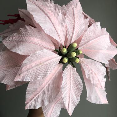 Crepe Paper Poinsettias -- Paper Flowers for Holiday Decor 