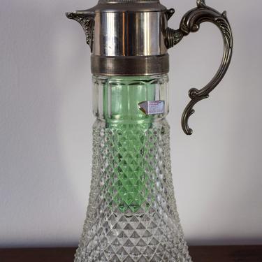 Vintage Eales Italy Cut Glass Pitcher 