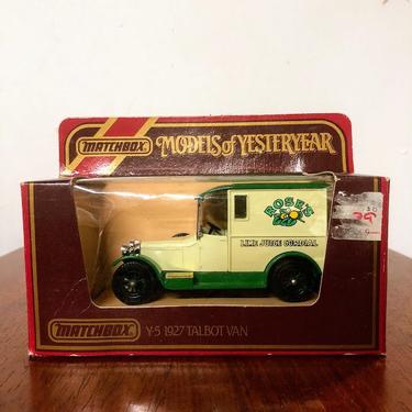 Vintage 1984 Matchbox Models of Yesteryear Y-5 1927 Talbot Roses Lime Juice Cordial. Diecast Toy Car In Box 