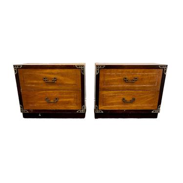 CUSTOMIZABLE: Set of 2 Chinoiserie Nightstands by Basset 
