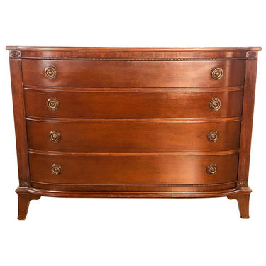 Vintage Mahogany Curved Front Federal Style Dresser by 2bModern