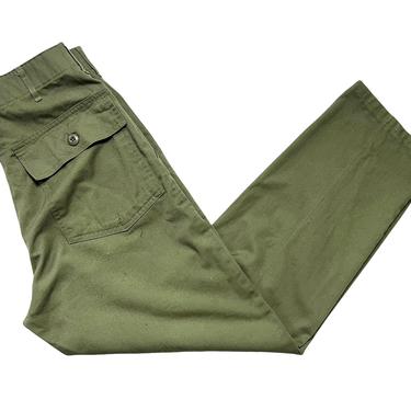 Vintage 1970s US Army OG-507 Field Trousers / Pants ~ measure 29 x 29 ~ Post Vietnam War ~ 29 Waist 