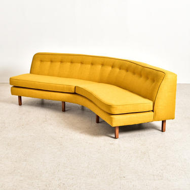 Mustard Vintage Curved Dunbar Sofa 