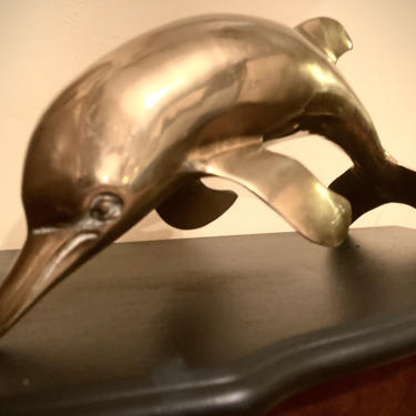 Brass Dolphin Figurine 