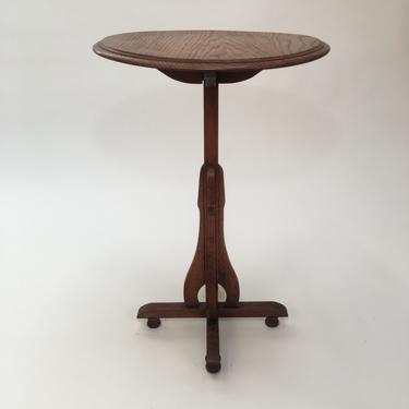 Arts &amp; Crafts Pedestal Side Table