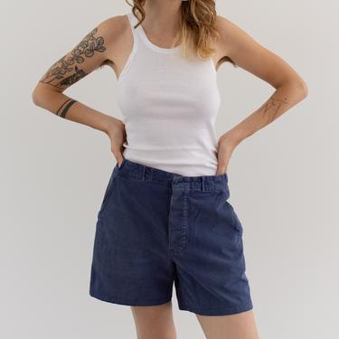 Vintage 30 Waist Blue Denim Shorts | French Workwear style | Painter | S016 